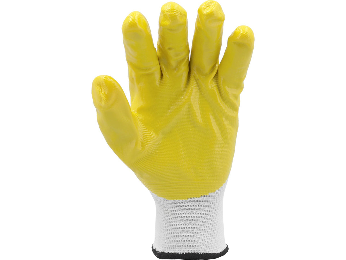Beschermende Polyester Handschoenen Gecoat Met Oliebestendig Nitril Maat 10