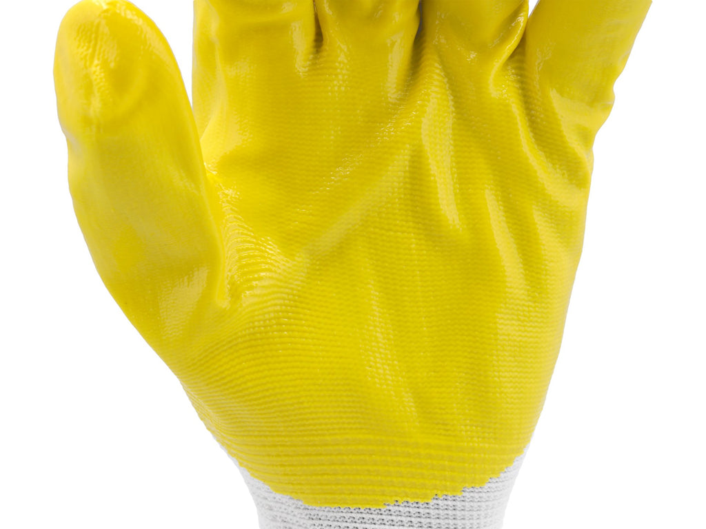Beschermende Handschoenen Van Polyester Gecoat Met Oliebestendig Nitril Maat 9