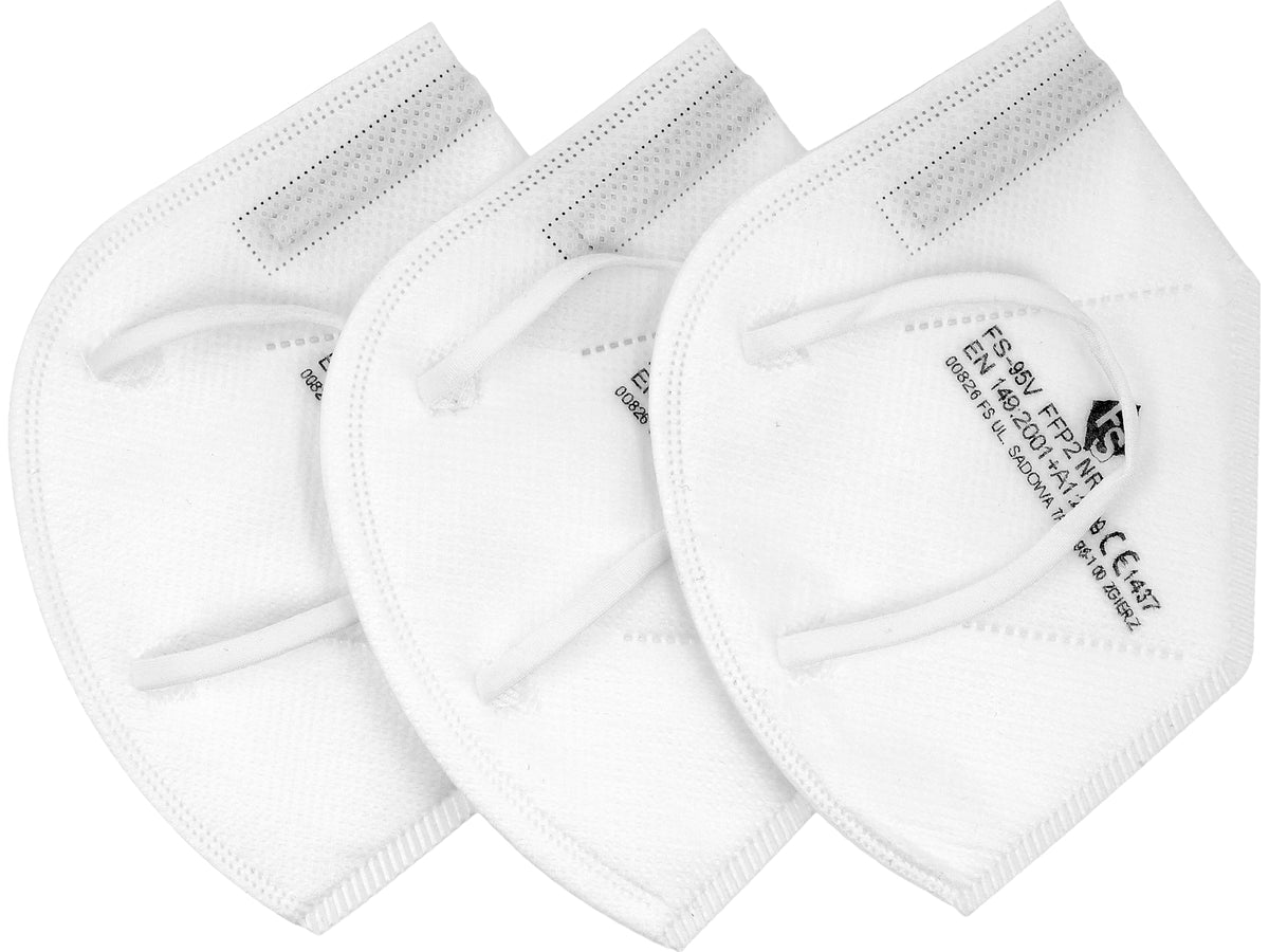Halve Gezichtsmaskers Met Oorlussen En Stoffilter Met Ventiel 3 Stuks Ffp2/Pz