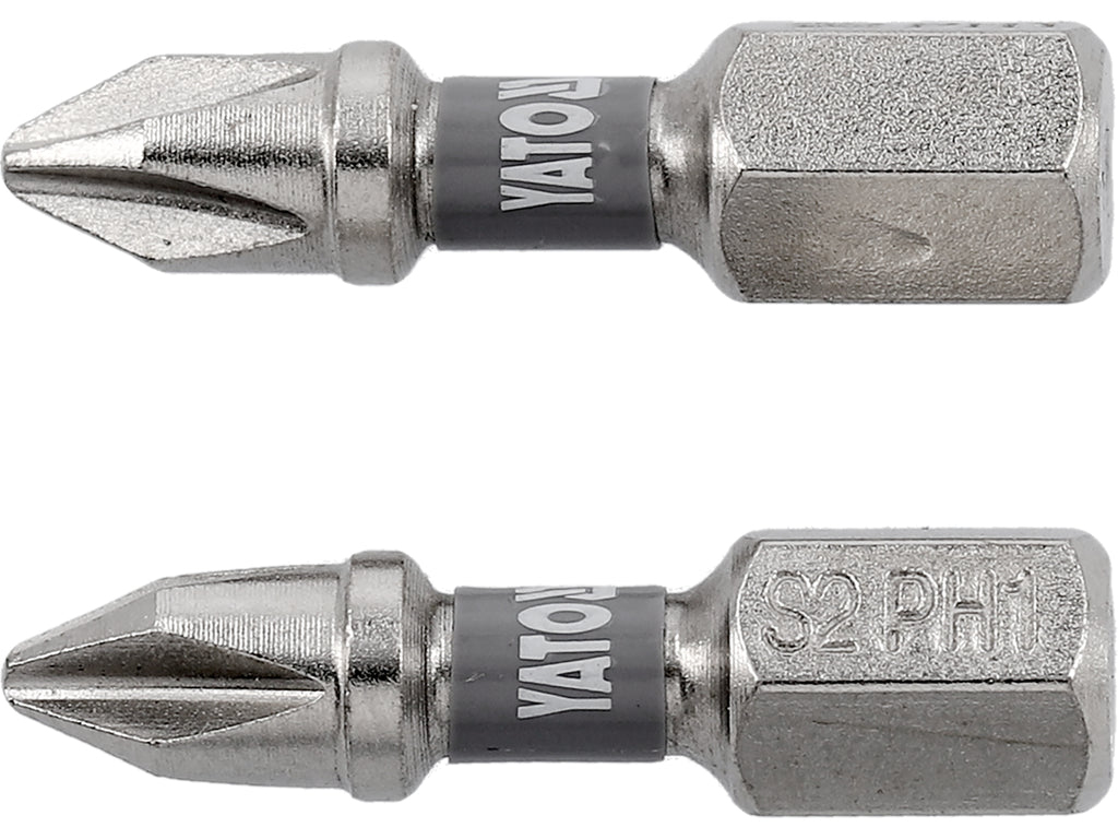 Bits 1/4''X25 MM PH1 2 Stuks Ni