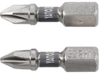 Bits 1/4''X25 MM PH1 2 Stuks Ni