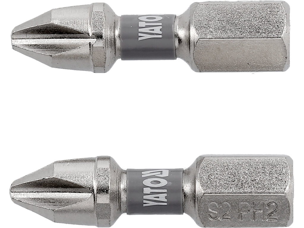 Bits 1/4''X25 MM PH2 2 Stuks Ni