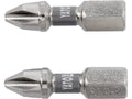 Bits 1/4''X25 MM PH2 2 Stuks Ni