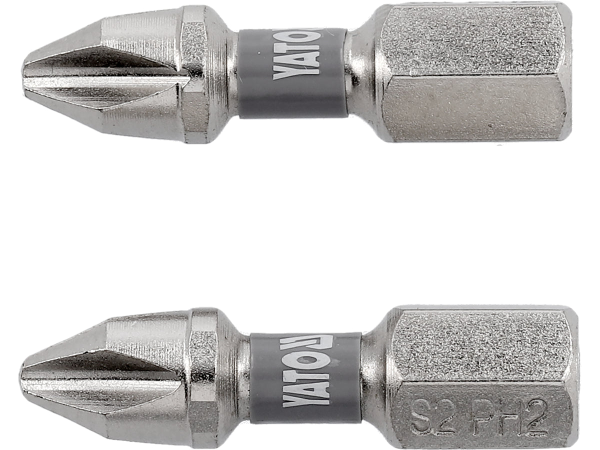 Bits 1/4''X25 MM PH2 2 Stuks Ni