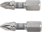 Bits 1/4''X25 MM PZ1 2 Stuks Ni