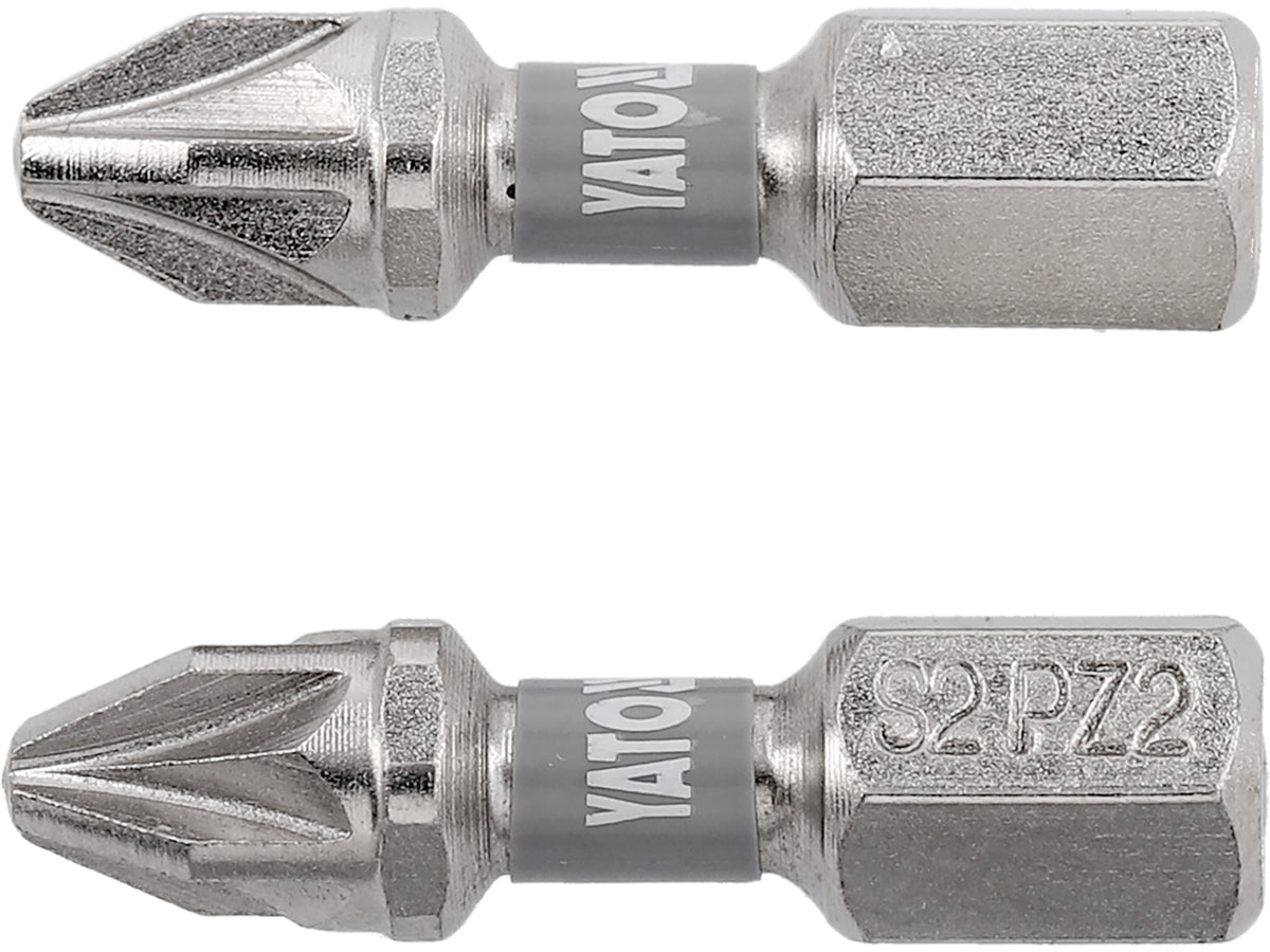 Bits 1/4''X25 MM PZ2 2 Stuks Ni