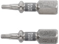 Bits 1/4''X25 MM T8 2 Stuks Ni