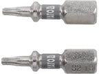Bits 1/4''X25 MM T8 2 Stuks Ni