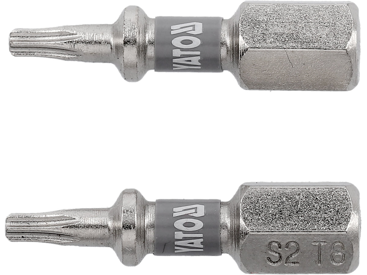 Bits 1/4''X25 MM T8 2 Stuks Ni