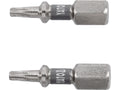 Bits 1/4''X25 MM T10 2 Stuks Ni