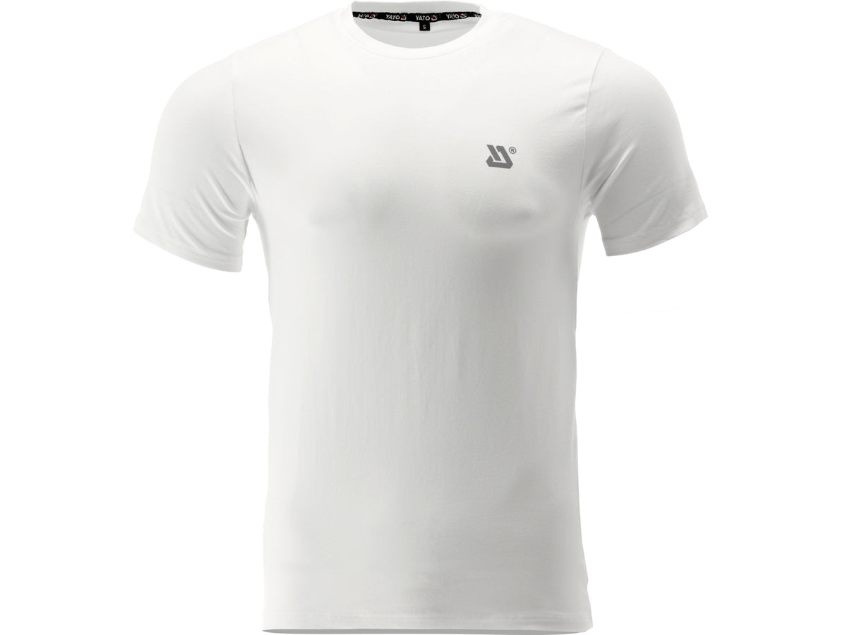 T-Shirt, Lange Serie, Wit Met Elastaan, Maat. M