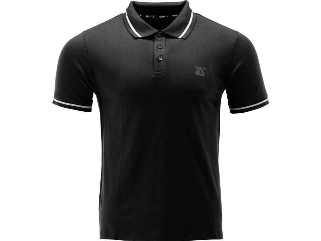 Zacht Poloshirt, Zwart, Maat. L
