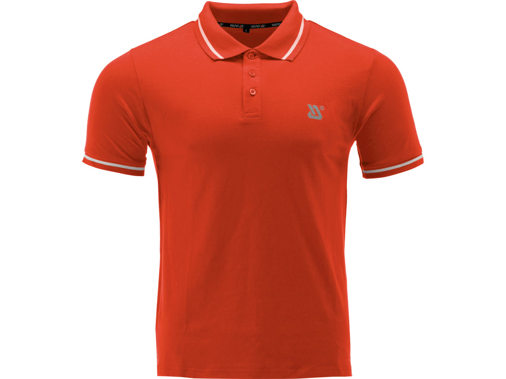 Zacht Poloshirt, Oranje, Maat. 3XL