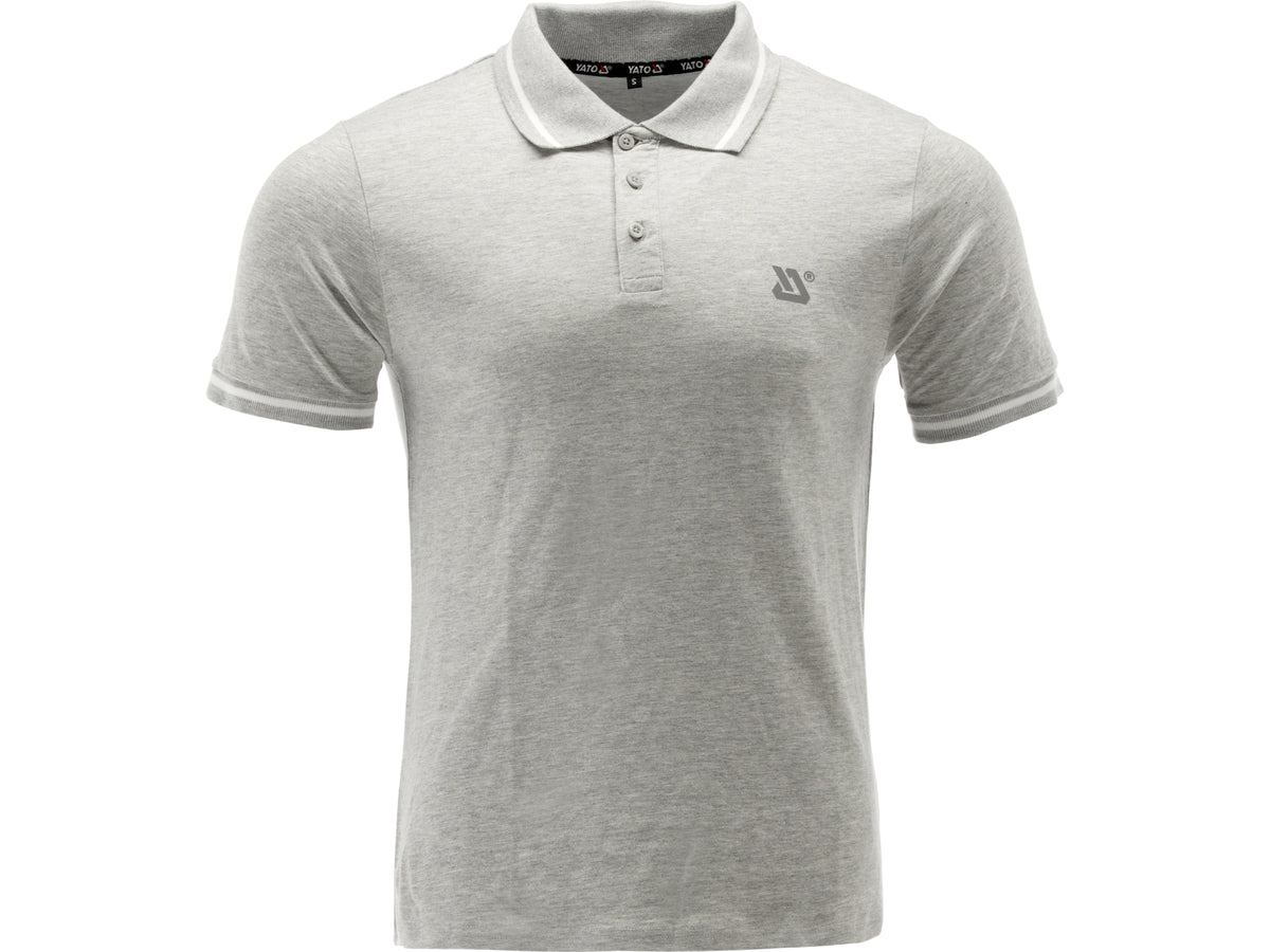 Zacht Poloshirt, Grijs Melange, Maat. 2XL