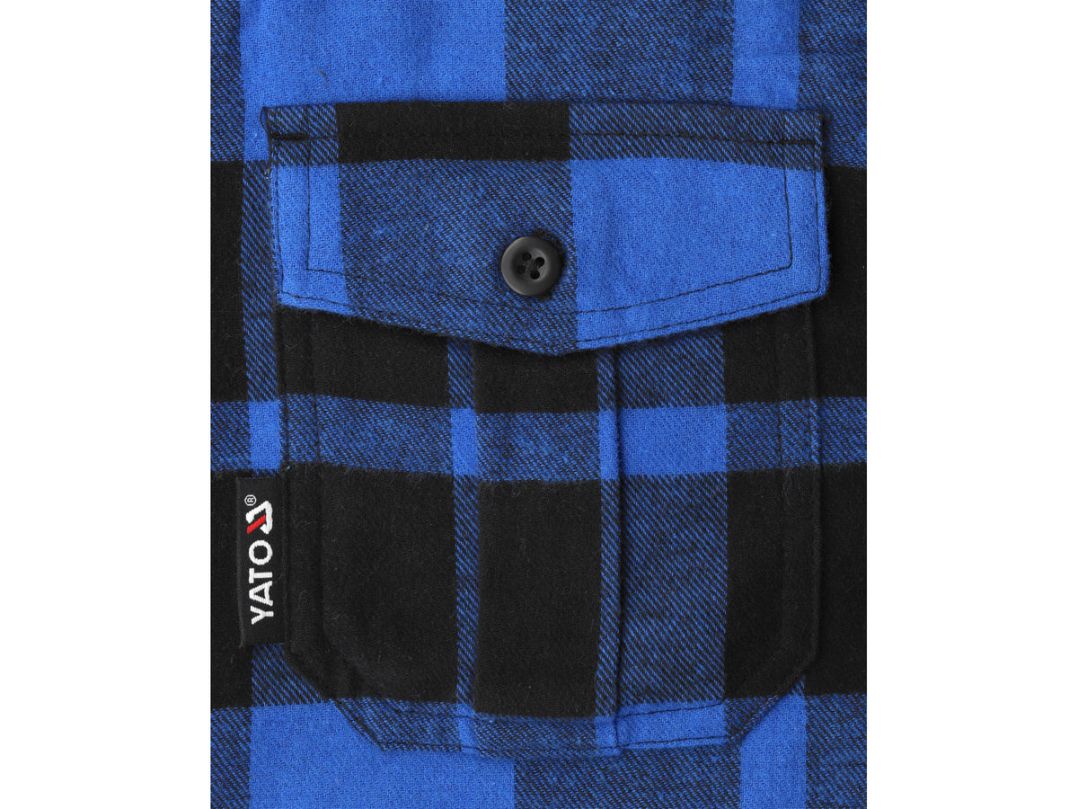 Flanellen Overhemd, Blauw, Maat. Xl