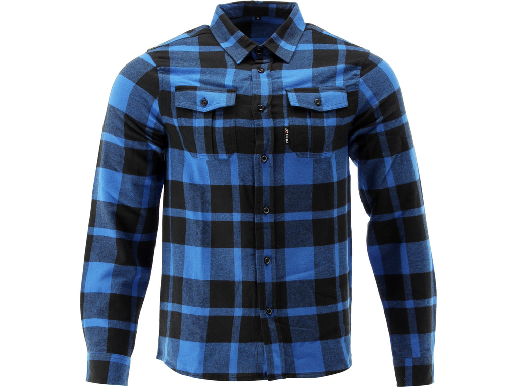 Flanellen Overhemd, Blauw, Maat. S