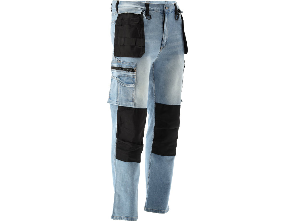 Passende Werkbroek Stretch Jeans Lichtblauw Maat. Xl