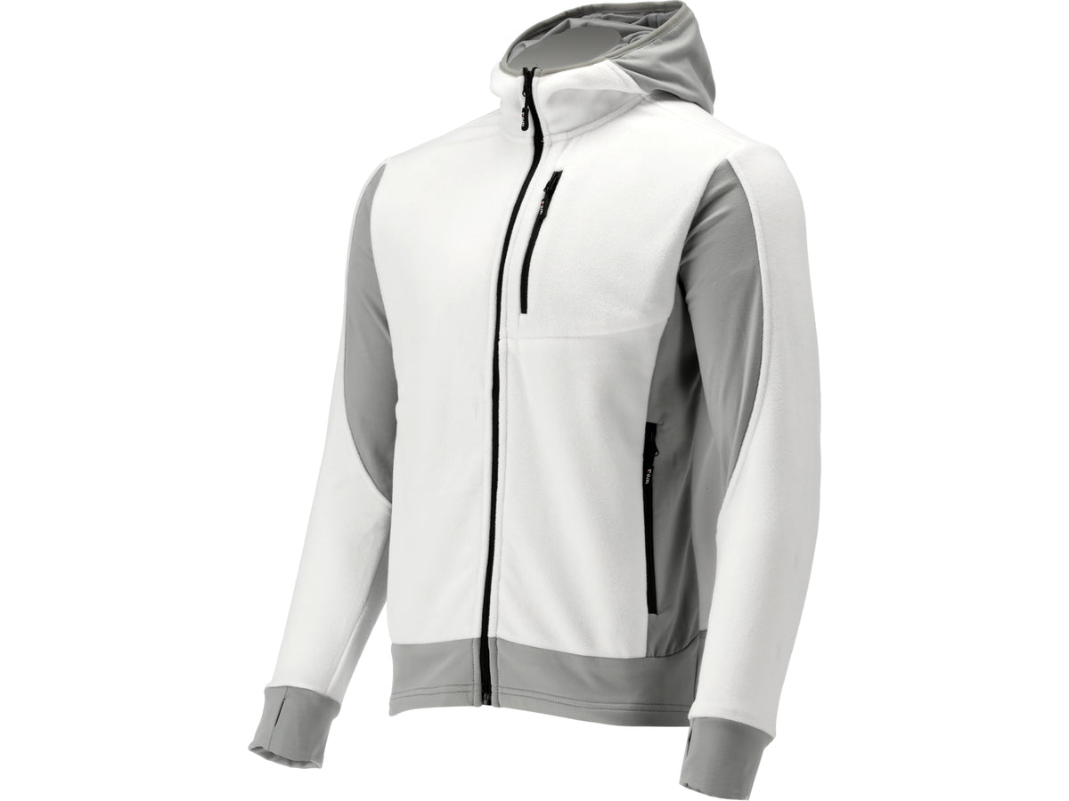 Witte Sarna-Fleece Met Capuchon. S