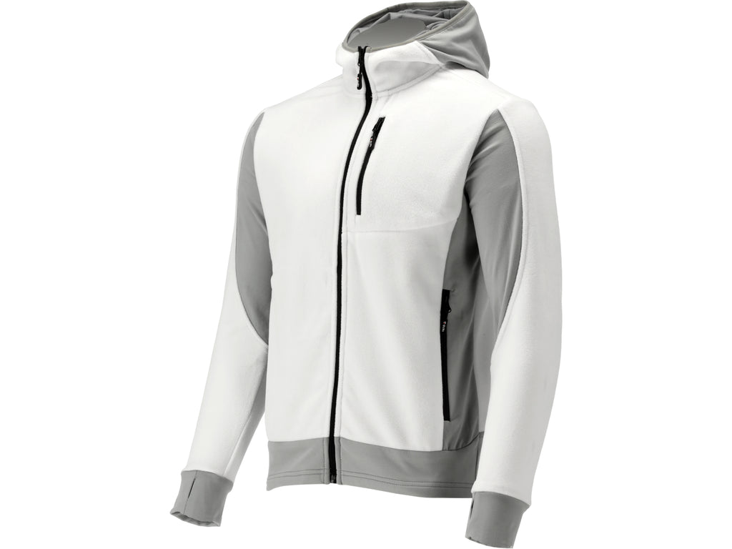 Witte Sarna-Fleece Met Capuchon. 2XL