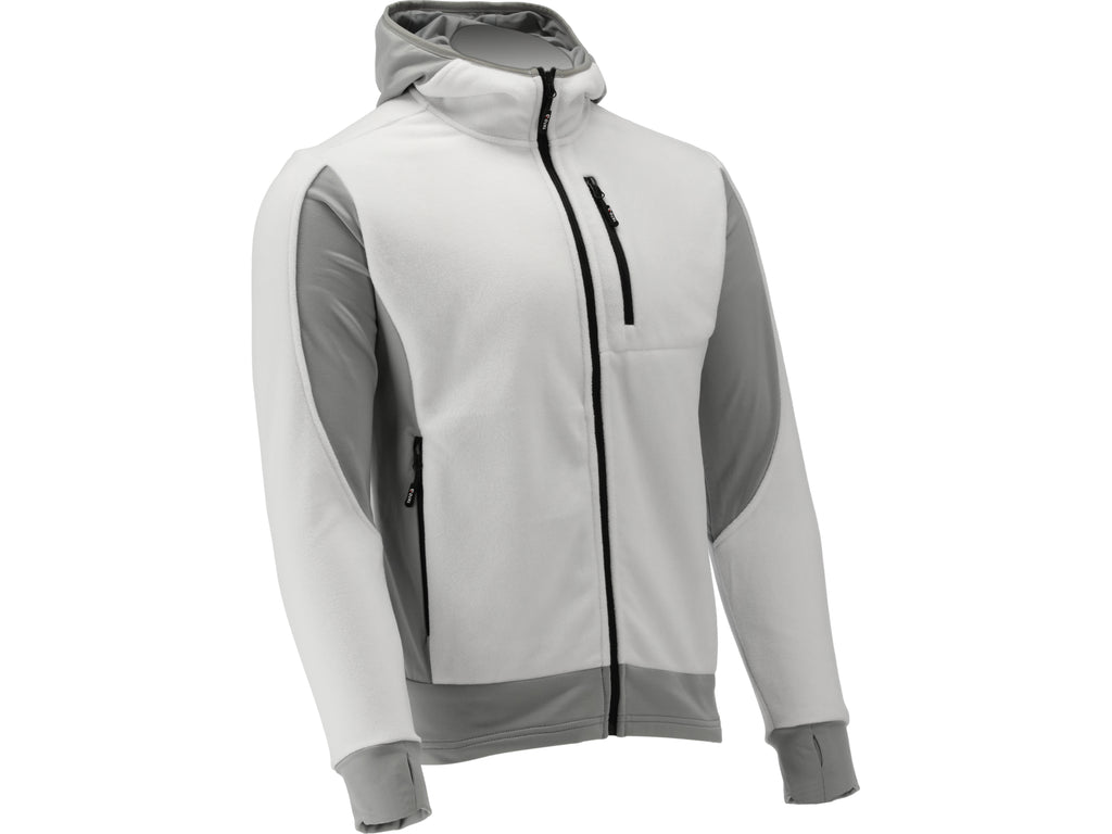 Witte Sarna-Fleece Met Capuchon. 2XL