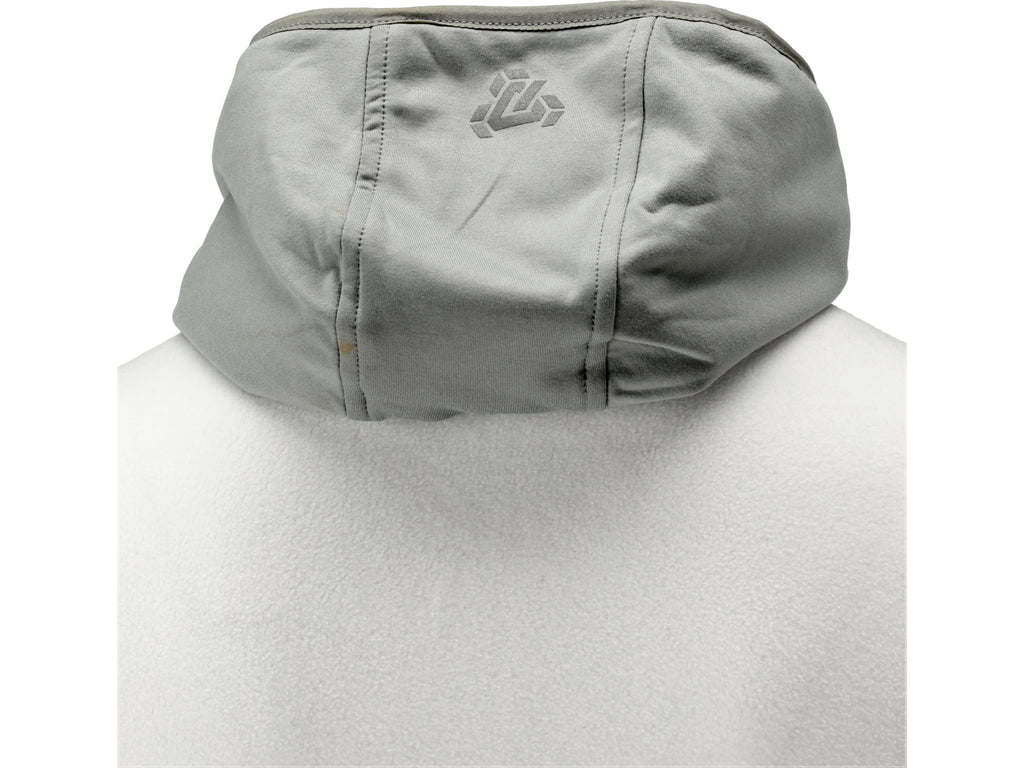 Witte Sarna-Fleece Met Capuchon. 2XL