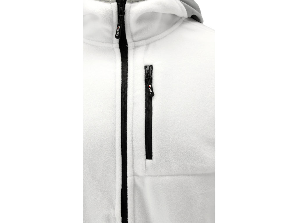 Witte Sarna-Fleece Met Capuchon. M