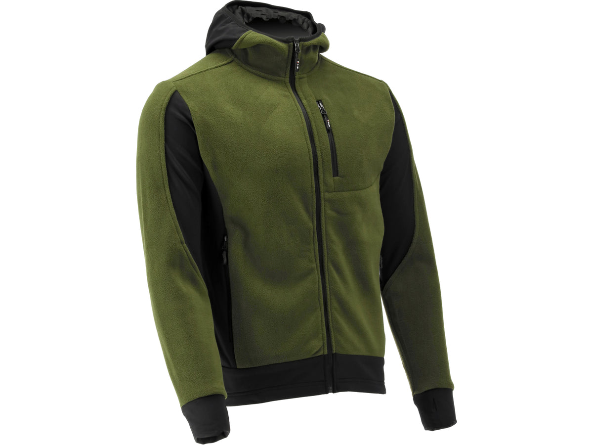 Sarna Groene Fleece Met Capuchon. L