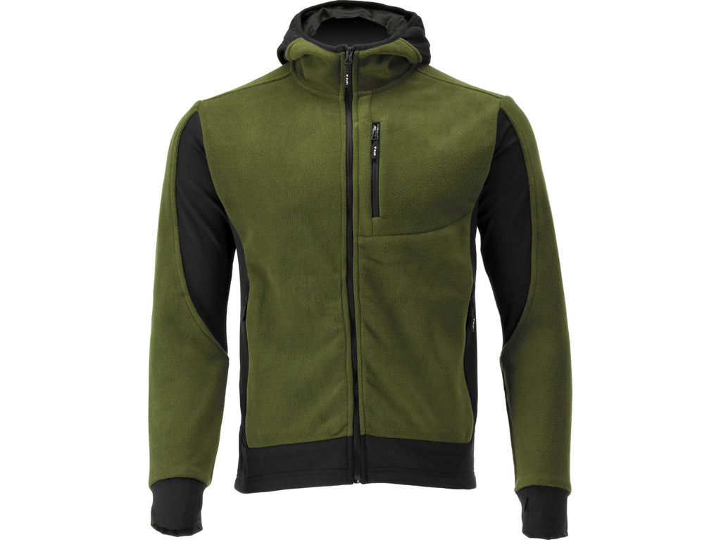 Sarna Groene Fleece Met Capuchon. L