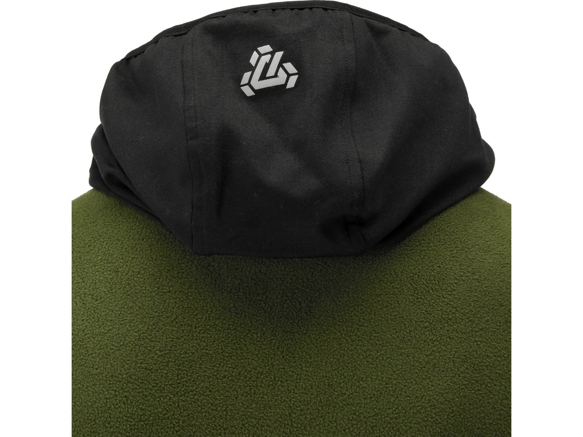 Sarna Groene Fleece Met Capuchon. 3XL