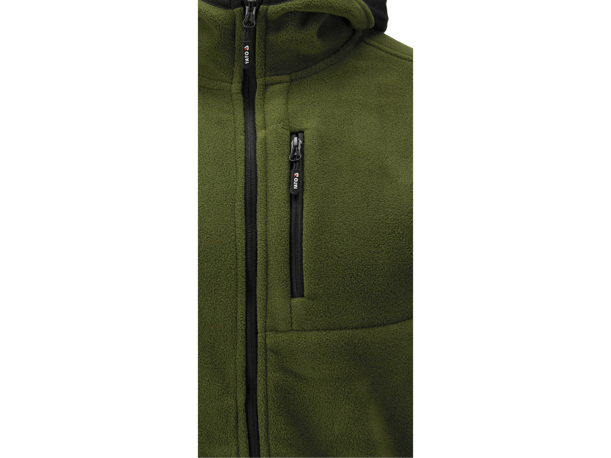 Sarna Groene Fleece Met Capuchon. 2XL