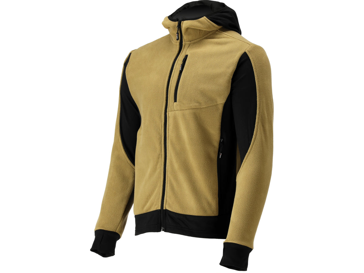Khaki Sarna Fleece Met Capuchon. M