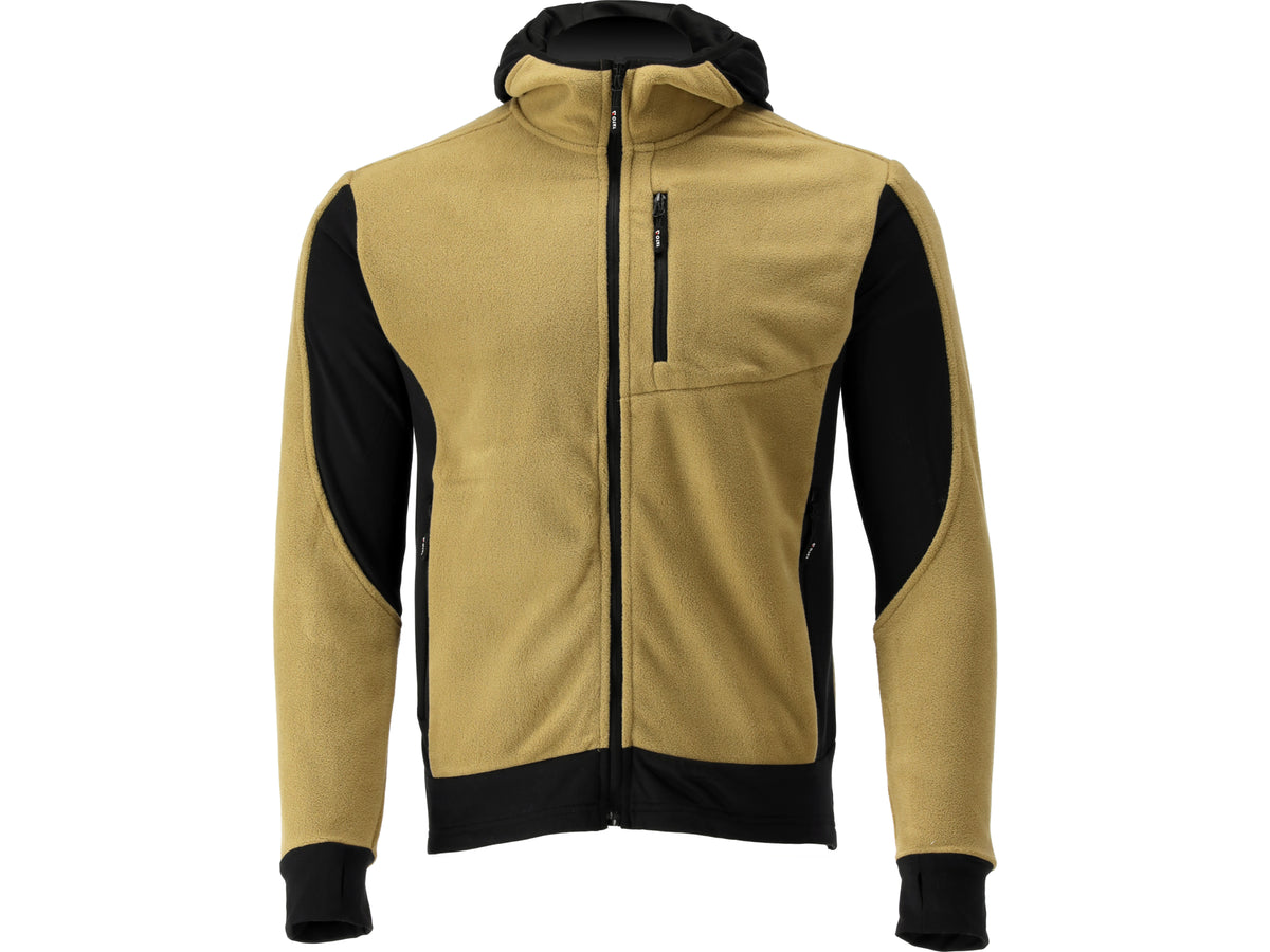 Khaki Sarna Fleece Met Capuchon. 3XL