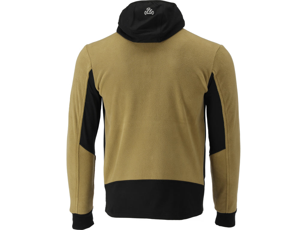 Khaki Sarna Fleece Met Capuchon. L