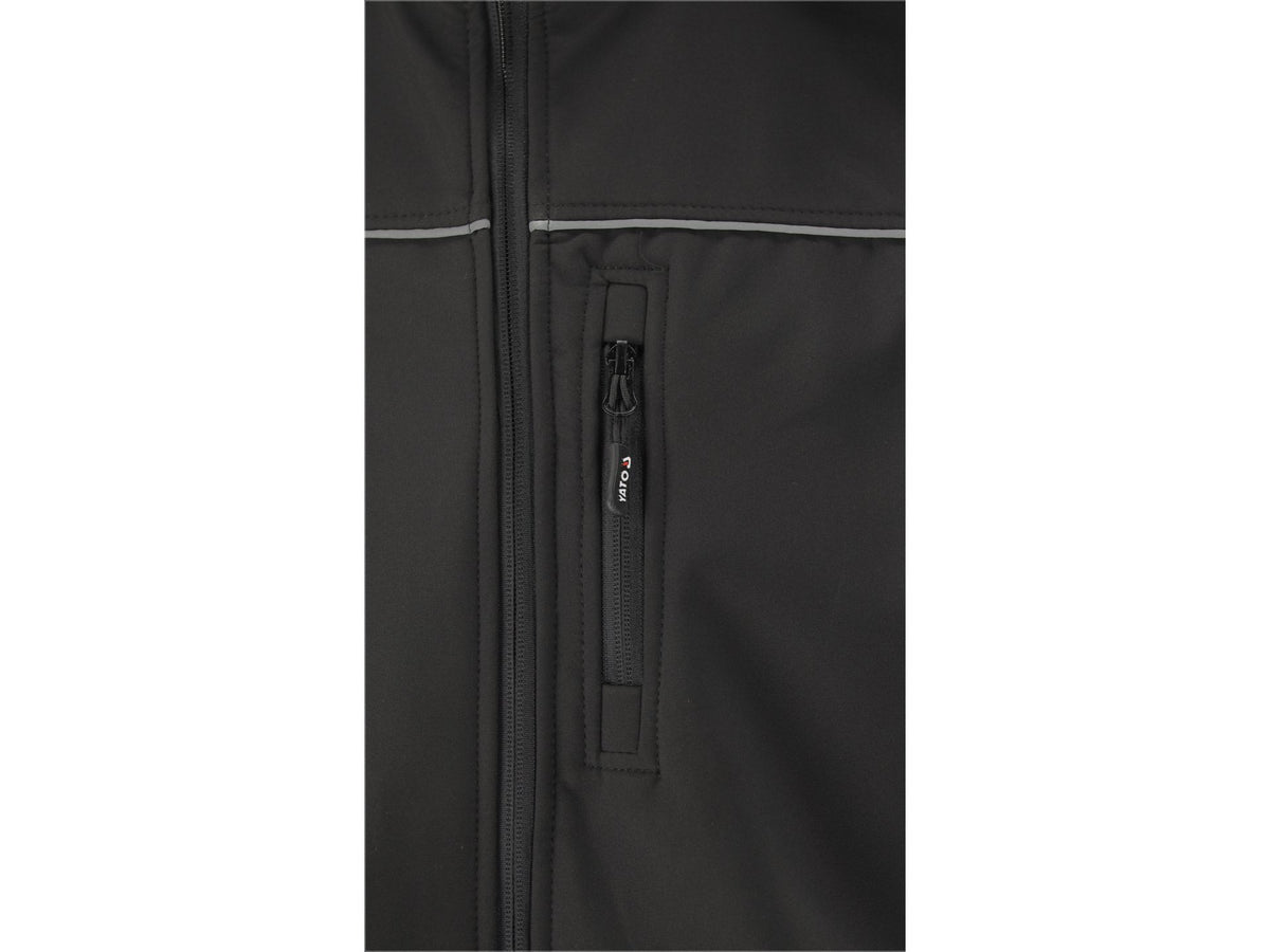 Softshell Jas Met Kap Obsidian Maat. L