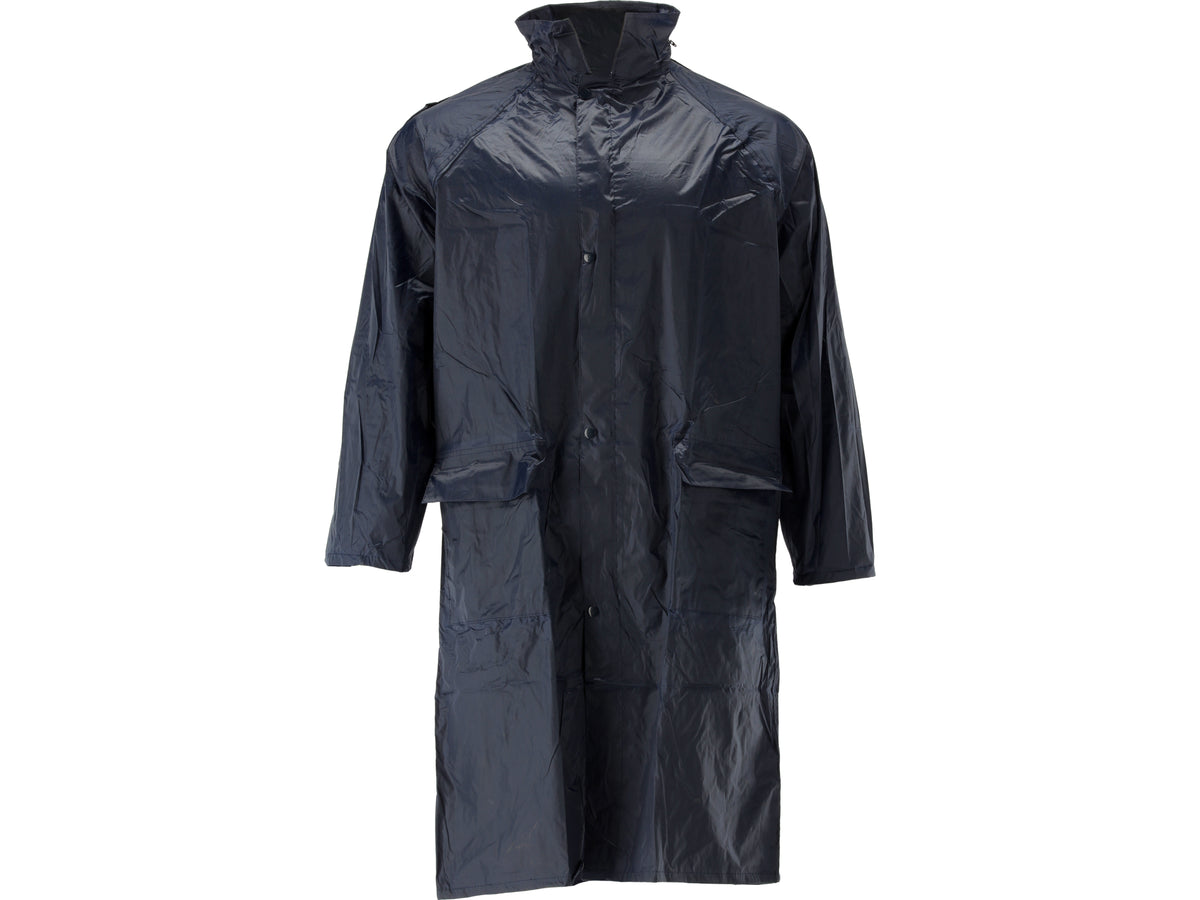 Marineblauwe lichte waterdichte jas maat XL
