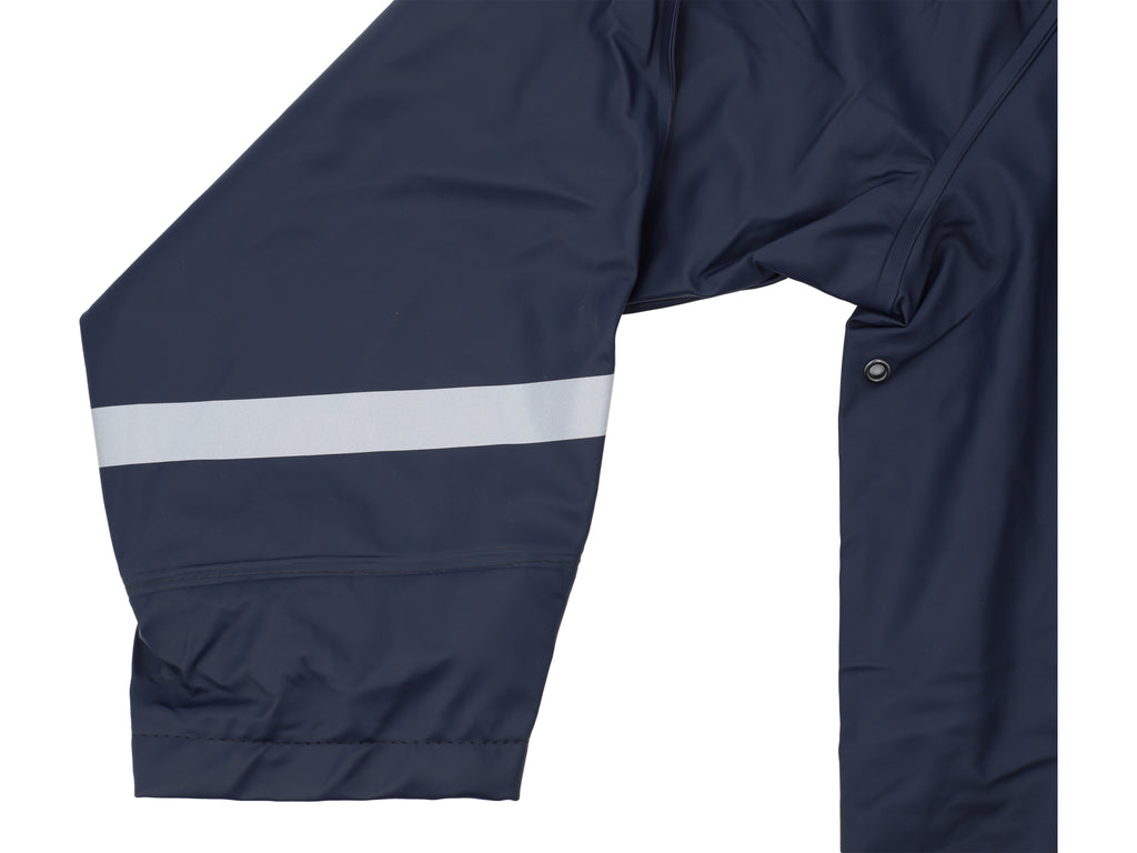 Marineblauwe comfortabele waterdichte jas maat XL