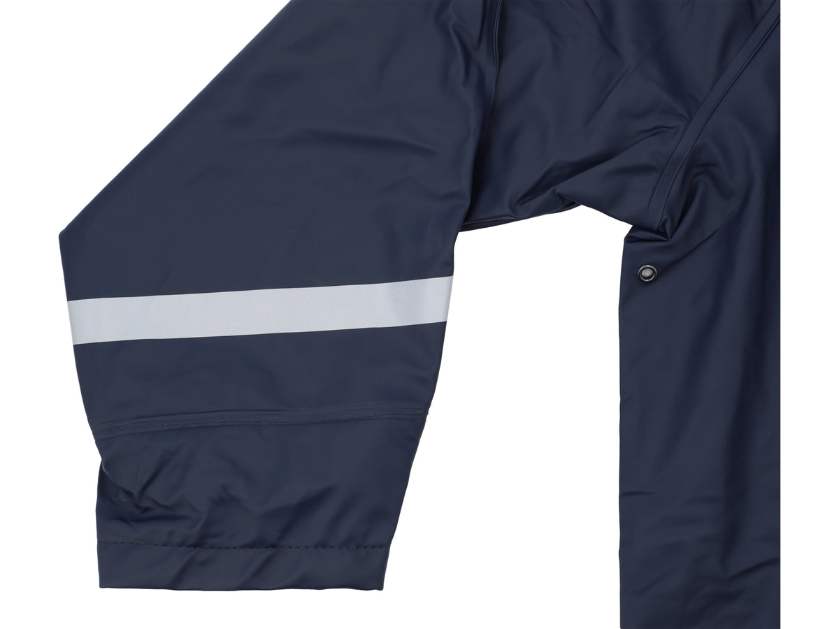 Marineblauwe comfortabele waterdichte jas maat XL