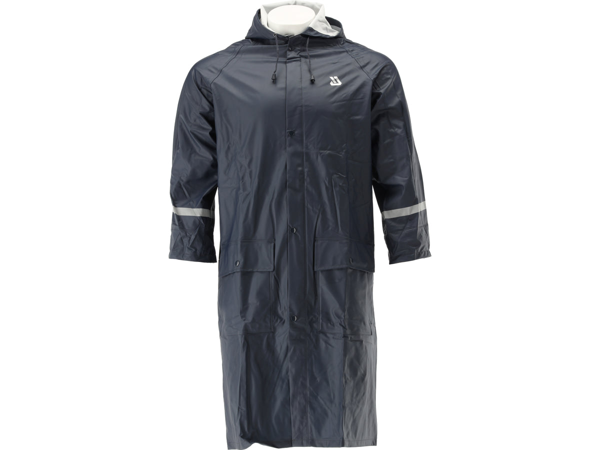 Marineblauwe comfortabele waterdichte jas maat L