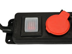 Verlengsnoer Werkplaats Stroomstrip Ip 44 Vier Stopcontact Met Aardingschakelaar 3M 1,5MM2