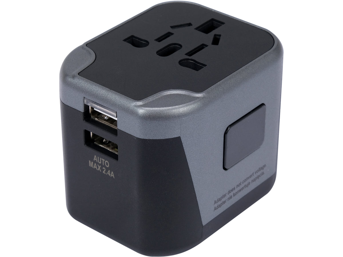 Universele Reisadapter Voor Meer Dan 150 Landen Met 2 X Usb-Lader 5V/2.4A