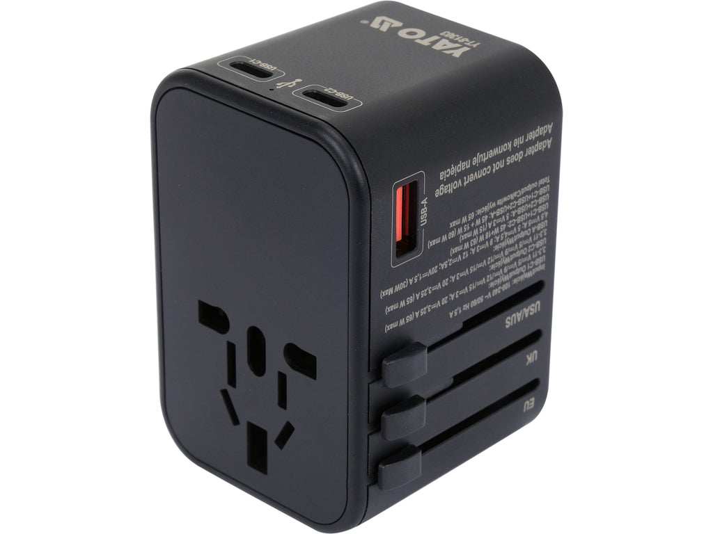 Reisadapter Voor Meer Dan 150 Landen Usb-C Pd 65W