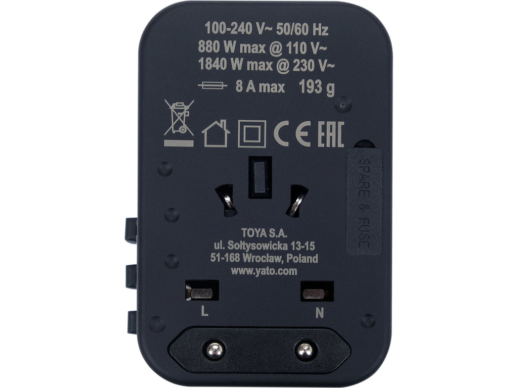 Reisadapter Voor Meer Dan 150 Landen Usb-C Pd 65W
