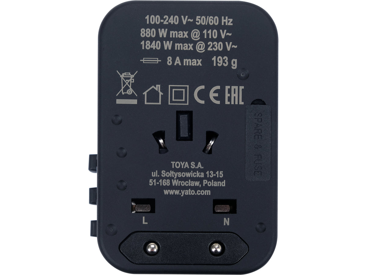 Reisadapter Voor Meer Dan 150 Landen Usb-C Pd 65W