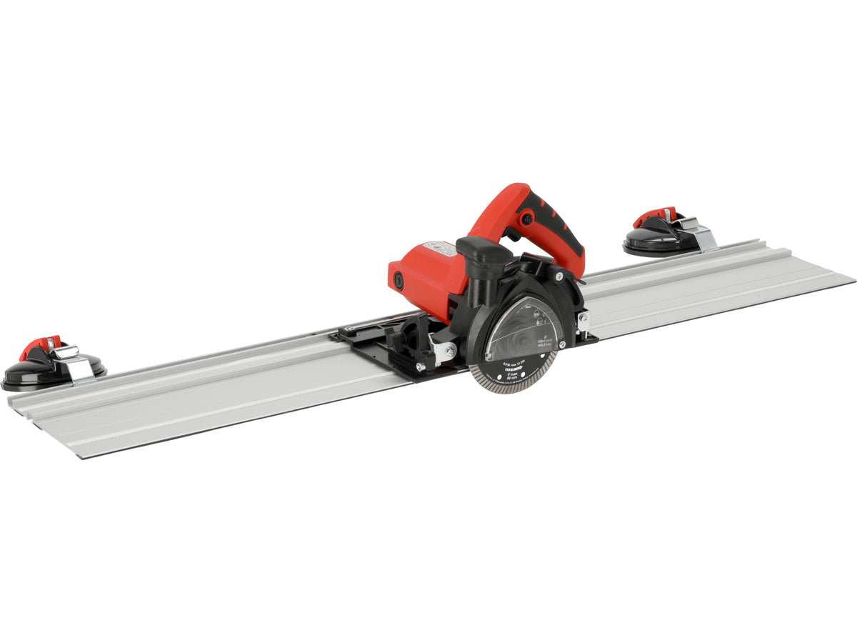 Snijmachine Met 125MM 1400W Geleider Voor Porkey, Met Tegel Afschuiffunctie En Stofzuiver Aansluiting