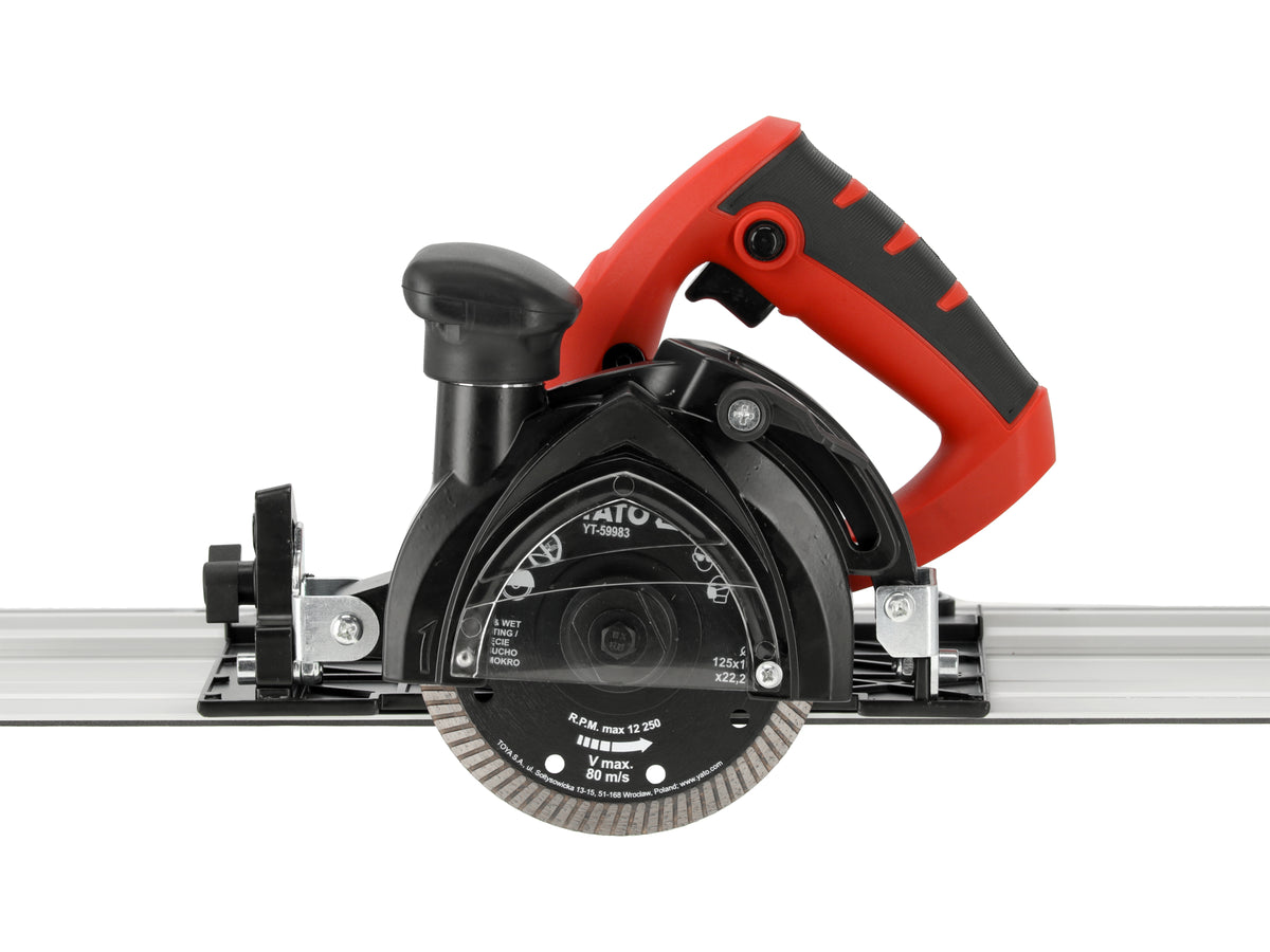 Snijmachine Met 125MM 1400W Geleider Voor Porkey, Met Tegel Afschuiffunctie En Stofzuiver Aansluiting