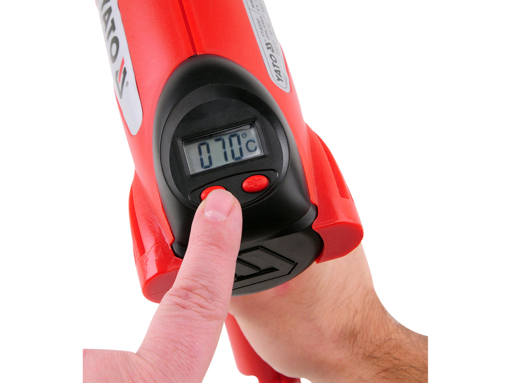 Warmtepistool 2000W 70~600°C Accessoires, Lcd-Display