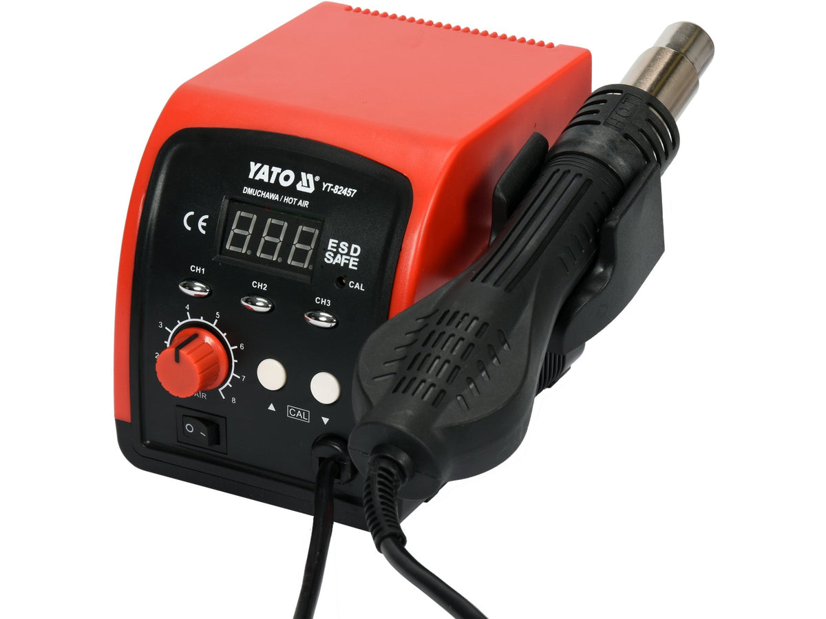 Heteluchtstation Vermogen 750W Met Led-Display Borstelloze Ventilator