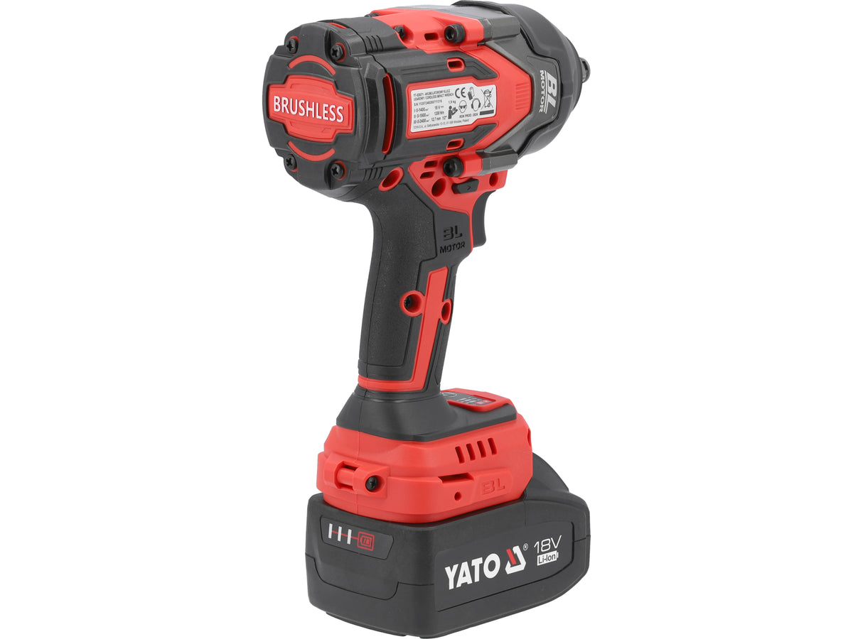 18V Slagmoersleutel 1/2'' 1200NM (4AH; Bmc) Voor M12-M24 Schroeven Met Borstelloze Motor En Koppelafstelling
