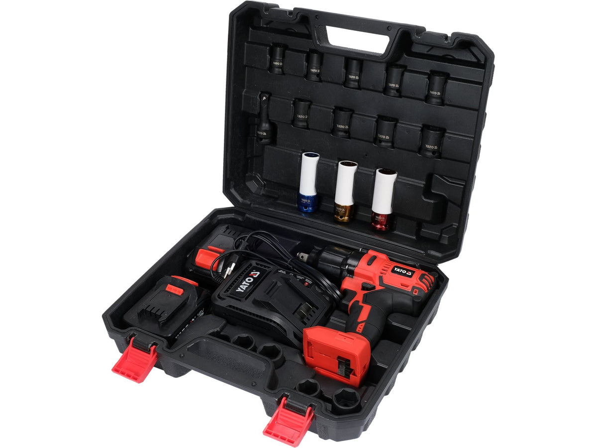 18V Borstelloze Impactset 1/2'' 700NM Met Crmo-Doppen