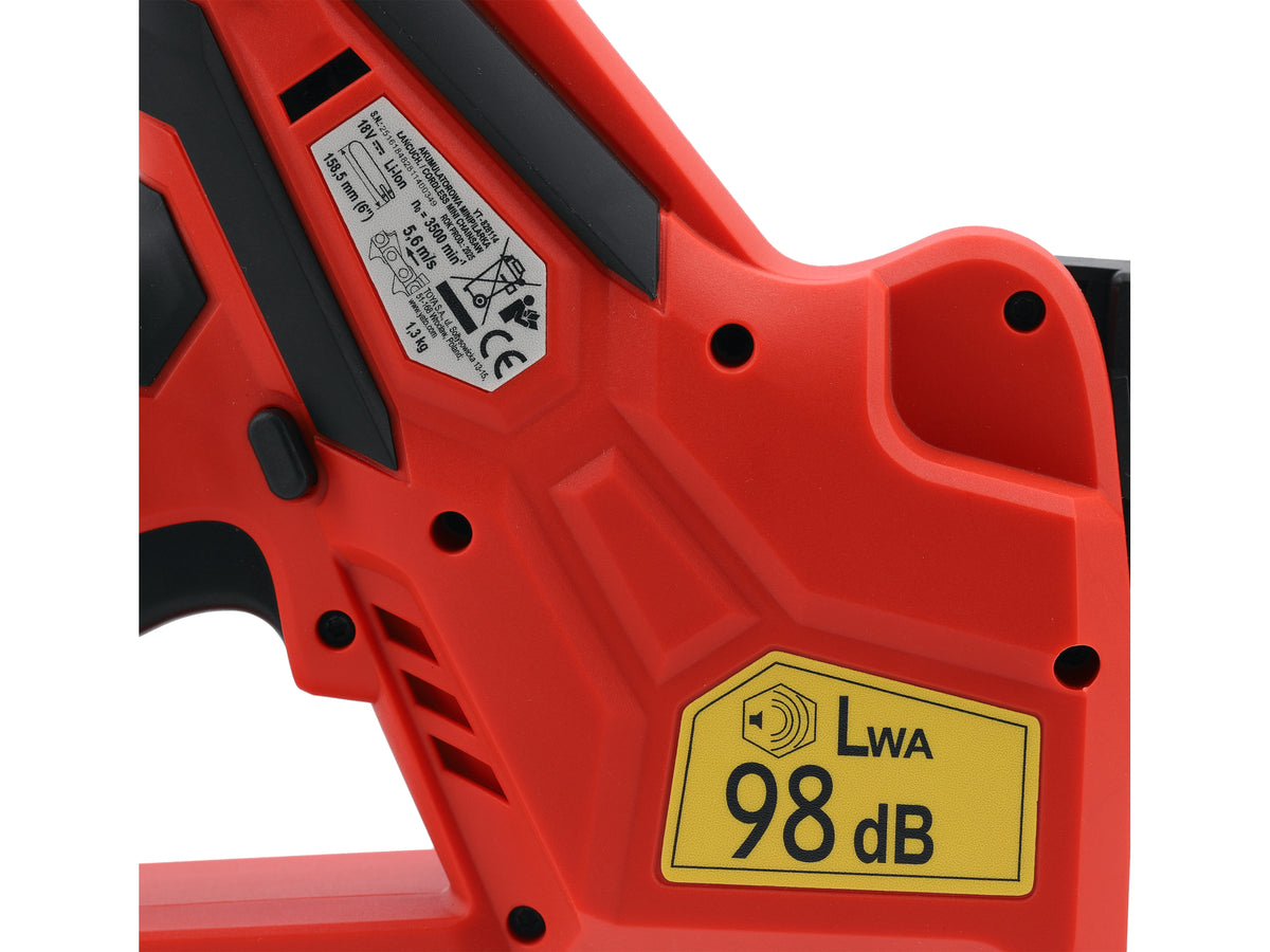 18V kettingzaag (carrosserie; zaagblad 6'')
